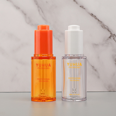 Botella de aceite esencial plástica clara de 1oz 30ml con el dropper de la prensa