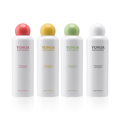 las botellas del zumo de fruta del plástico transparente de 200ml 250ml ACARICIAN los envases cosméticos amistosos del eco blanco