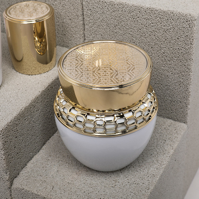 Sistema de empaquetado de cristal ácido hialurónico cosmético del sistema 30ml 100ml Skincare de la botella de Pearl White