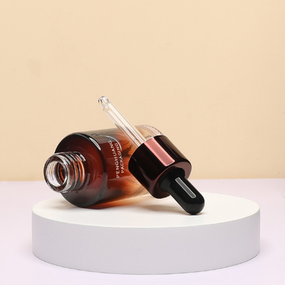 El dropper de cristal del aceite esencial embotella cuidado de piel vacío de encargo de la pintura 30ml