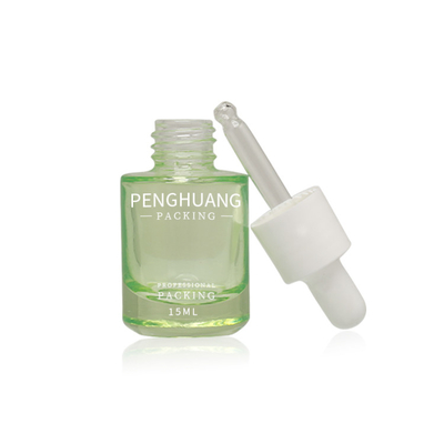 Tarro de empaquetado cosmético de la botella de suero de cristal de la impresión de pantalla 15ml