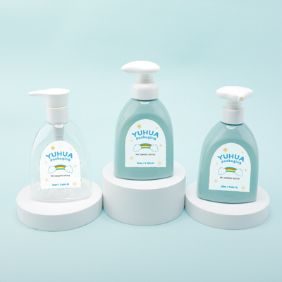 Etiqueta linda plástica del niño de la bomba de la flor de la botella 250ml de la loción de la crema del lavado del cuerpo