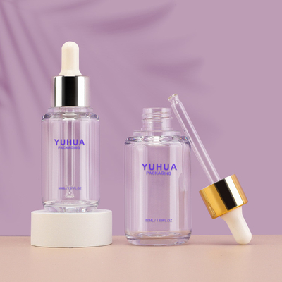 el suero vacío 50ml embotella la botella de empaquetado del dropper de Skincare del aceite esencial