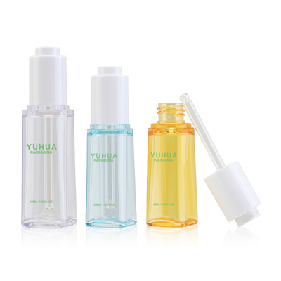 botella plástica de encargo del suero de 30ml 50ml PETG con el casquillo del dropper