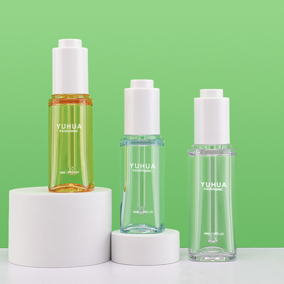 botella plástica de encargo del suero de 30ml 50ml PETG con el casquillo del dropper