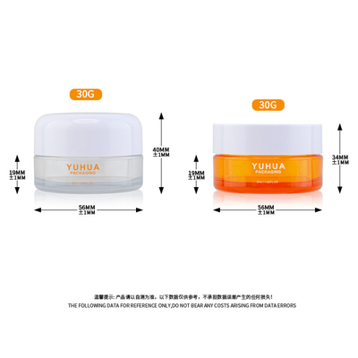el envase de plástico 30g sacude el tarro grueso poner crema de la pared del ojo de la cara con la tapa superior plana