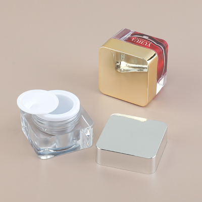 tarro cuadrado de acrílico del pote de la crema de 5g 10g para el empaquetado de Skincare