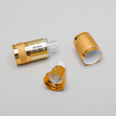 Botella vacía de la bomba de la esencia de la bomba de la loción del cilindro del oro privado de aire de la botella 15ml 30ml 50ml 100ml