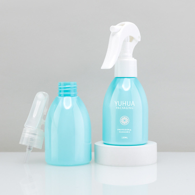 las botellas plásticas de lujo de la belleza 120ml accionan la perla azul negra 24/410 del espray