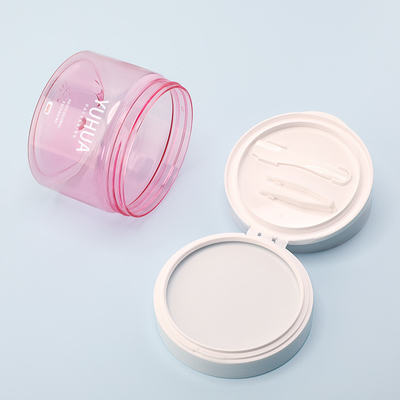 tarro del exfoliante corporal del envase de plástico 360G con el logotipo de encargo de la cucharada
