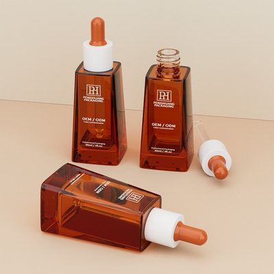 Botellas clásicas de trapecio de 30 ml de suero de aceite para envases para el cuidado de la piel