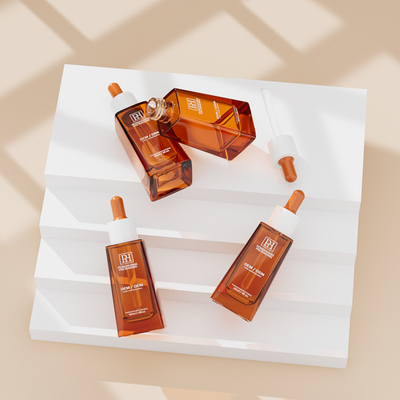 Botellas clásicas de trapecio de 30 ml de suero de aceite para envases para el cuidado de la piel