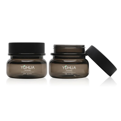 Jarrón de crema de plástico redondo personalizado con logotipo personalizado y tapa de tornillo