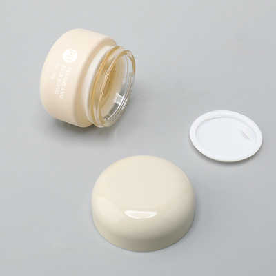 Jarrones de vidrio cosmético impreso a medida con tapas de tornillo Crema para los ojos Jarrón de crema para los labios