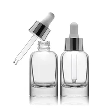 OEM ODM botella de suero de aceite para el cabello con gotero de vidrio 30ml 1 oz recipiente de embalaje cosmético