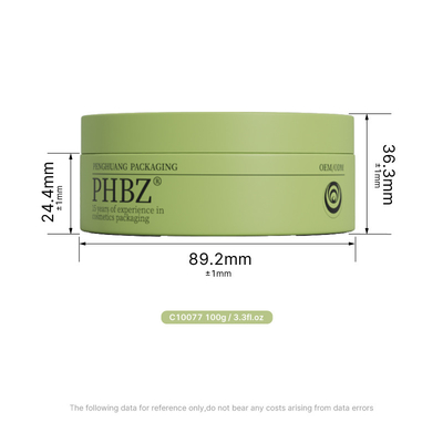 Logotipo personalizado 100G frascos de vidrio para la crema facial cuerpo de exfoliación máscara facial con tapa