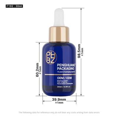 Botellas redondas de vidrio de 30 ml con goteador de suero para aceite esencial para el cuidado del cabello
