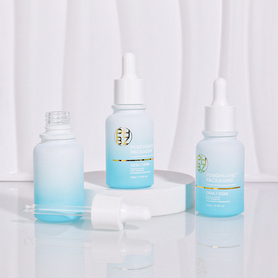 Logotipo personalizado Botella de suero de vidrio de 30 ml Botella de goteo blanca mate para aceite para el cabello