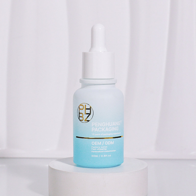 Botellas de 1 oz 30 ml de vidrio con logotipo para aceite de cuidado facial