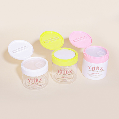 270g 330g 360g FLIP maquillaje con tapa superior recipiente de algodón botella cosmética de plástico para mascotas con pinza