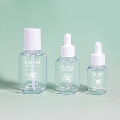 15 ml 30 ml 50 ml Botella de goteo de suero PETG Para el cuidado de la piel Embalaje cosmético Crema clara Botella de loción