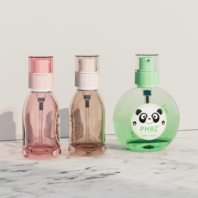 Venta al por mayor 60 ml 2 oz de fondo líquido vacío redondo botella de loción cosmética glaseada