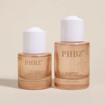 Botellas de gotero de vidrio transparente congelado con tapa de pipeta Envases para el cuidado de la piel Contenedor de suero
