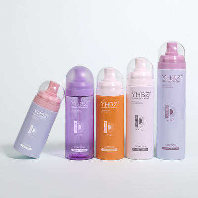 Logotipo personalizado Botellas de pulverización de plástico transparente de 80 ml 100 ml 120 ml Botella de pulverización de niebla fina cosmética