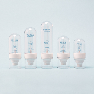 Botella de pulverización de plástico de cilindro transparente y versátil de moda