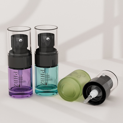 Botellas de base de vidrio congelado de 15 ml para cosméticos personalizables