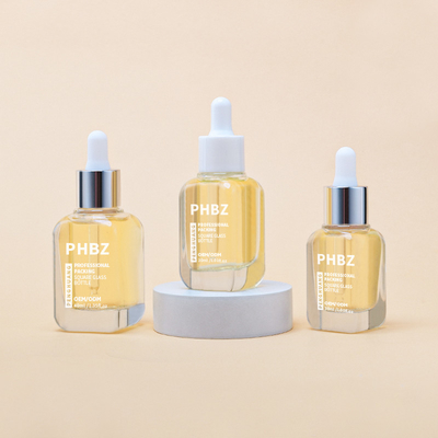 Botellas cortantes de suero de vidrio de 10 ml, 20 ml, 30 ml y 40 ml con pipeta