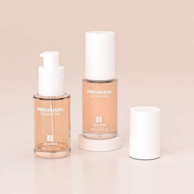 Envases de lujo para cosméticos Botellas de aceite de vidrio para el cabello Botellas de suero 20 ml Botella de bomba de loción
