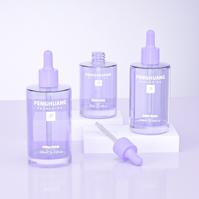 Contenedor de envasado de cosméticos de lujo 80 ml 100 ml 120 ml Botella de goteo de suero de gran capacidad