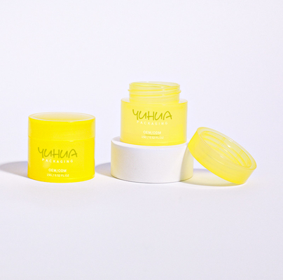 Jarrón de crema para ojos vacío 5g 10g 15g Contenedor de plástico para bálsamo labial con tapa