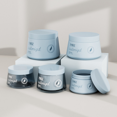 Jarrón de crema de plástico mate 150ml 250ml 350ml 500ml Contenedores de crema vacía