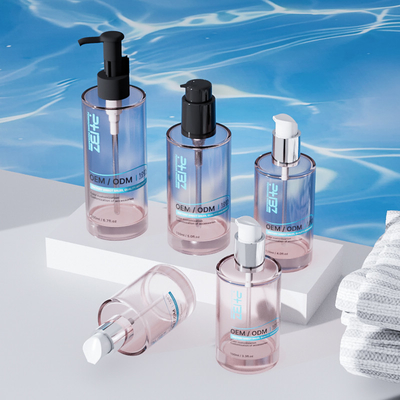 Botella cosmética de vidrio personalizada 100ml 120ml 150ml Botella de bomba de loción con suero