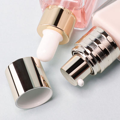Botella de vidrio de base cuadrada transparente de 15 ml de tamaño de muestra Botella de loción cosmética