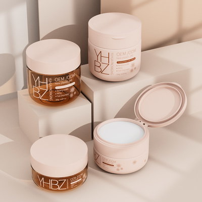 Contenedor de mantequilla corporal 100g 200g Jar de crema de plástico personalizado con tapa de tornillo