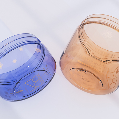 Contenedor de mantequilla corporal 100g 200g Jar de crema de plástico personalizado con tapa de tornillo