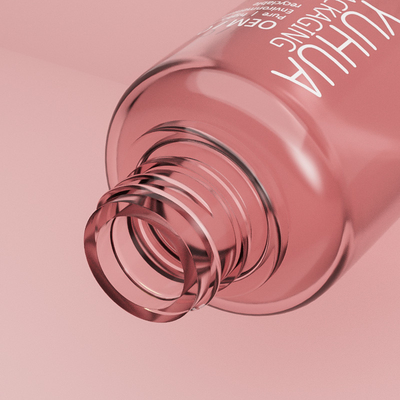 Botella de suero de aceite de forma cilíndrica con gotero Botella de aceite esencial de plástico de 50 ml