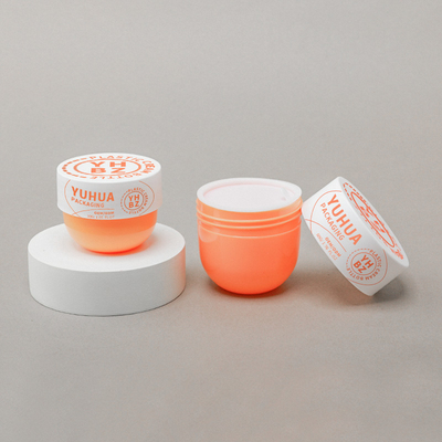 Jarrón cosmético de plástico de 30 ml y 50 ml Eco-friendly Pp Body Butter Cream Jarrón con tapa invertida