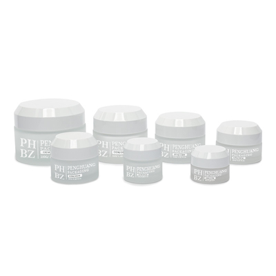 Jarrones de vidrio de crema 5-100 g Contenedor de envasado para cuidado de la piel Jarrón de vidrio cosmético