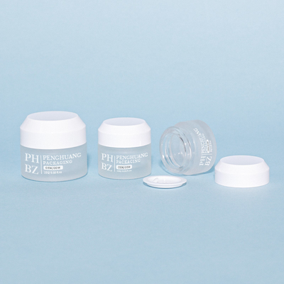 Jarrones de vidrio de crema 5-100 g Contenedor de envasado para cuidado de la piel Jarrón de vidrio cosmético