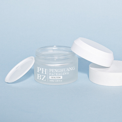 Jarrones de vidrio de crema 5-100 g Contenedor de envasado para cuidado de la piel Jarrón de vidrio cosmético