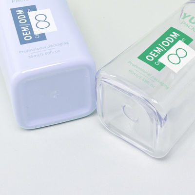 Impresión del logotipo Botellas de goteador de suero PET de 50 ml para aceites esenciales y cuidado de la piel