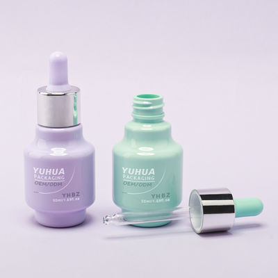 Botellas de goteador de suero de 50 ml de capacidad con pantalla de seda personalizada / estampado en caliente / etiquetado Tiempo de impresión 15-20 días