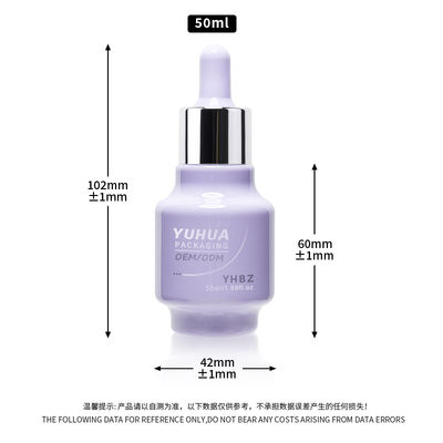 Botellas de goteador de suero de 50 ml de capacidad con pantalla de seda personalizada / estampado en caliente / etiquetado Tiempo de impresión 15-20 días