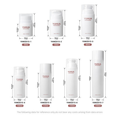 Custom Volume Refillable Airless Pump Bottle for Cosmetic Use with MOQ 10000pcs