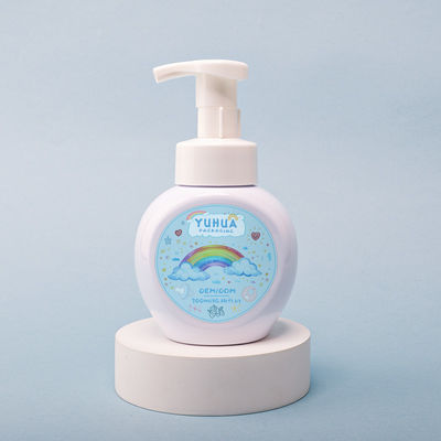 300ML Round Plastic Foam Pump Bottle with Customized Color and Silk Screen Printing for Cosmetic Use