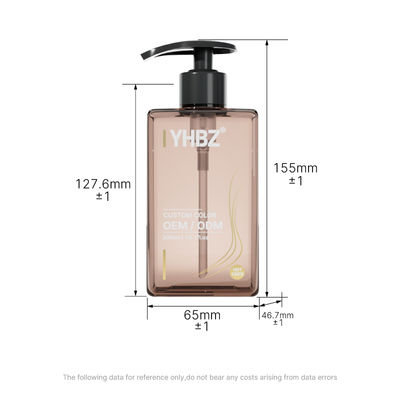 300ml Square PET Plastic Pump Bottle for Liquid Soap and Shampoo with Screw-on Cap
